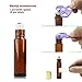 Essential Oil Roller Bottles 10ml (Amber, Pack of 10) - Stainless Steel Roller, Individual Package per Bottle, Opener & Labels - Glass Roller Bottles for Essential Oils by Handy Picks