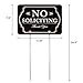 Kichwit No Soliciting Sign for House with Stakes, 12 x 8 Inch/21 Inch High, Aluminum Yard Sign for Home, No Solicitors Sign for Front Door