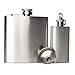 BODAA PREMIUM Stainless Steel Hip Flask Gift Set For Men/Women For Liquor/Whiskey Plus 2oz Mini Flask, Funnel and Leather Cover 100% Leak Proof SS304 18/8.