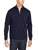 Cutter & Buck Men's CB Drytec Edge Half Zip, Solid Navy Blue, Large