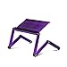 Furinno Ergonomics Aluminum Vented Adjustable Laptop Portable Bed Tray, Purple