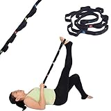 Yoga Stretching Strap, Stretch Strap with Loops Elasticized for use as a Resistance Band, Ease Back Pain