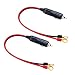 Cigarette Lighter Male Plug to Ring Terminal Connect Extension Cable - 12V-24V Power Supply Cord Adapter Fuse 15A 16AWG Cable Wire for Car Inverter Air Pump Sprayer Compressor and DIY