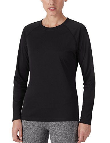 NAVISKIN Women's Sun Protection UPF 50+ UV Outdoor Long Sleeve T-Shirt Black Size M