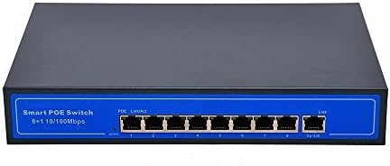 iCreatin 9-ports Active Ethernet POE Switch with 8 PoE ports, 10/100Mbps, IEEE802.3af/at, 150Watt