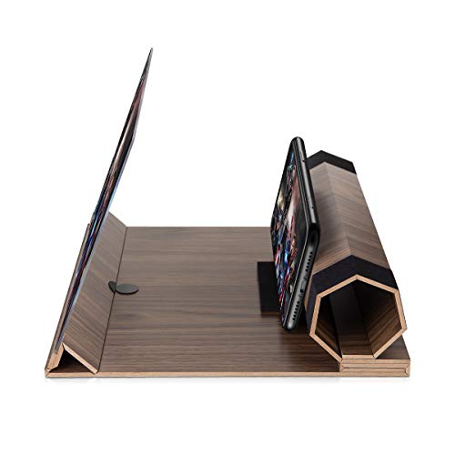 12'' Screen Magnifier for Smartphone - Mobile Phone 3D Magnifier Projector Screen for Movies, Videos, and Gaming - Foldable Phone Stand with Screen Amplifier - Compatible with All Smartphones