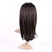 Heat Resistant Synthetic Wig with Bang Brown Japanese Kanekalon Fiber 12 Styles Long Hair Full Head 13.5'' / 13.5 inch+Stretchable Elastic Wig Net for Women Girls Lady,#2 Dark brown