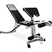 Merax Weight Bench with Leg Developer - Flat Incline Decline Olympic Adjustable Utility Benches with Preacher Curl [550 LBS Weight Capacity]