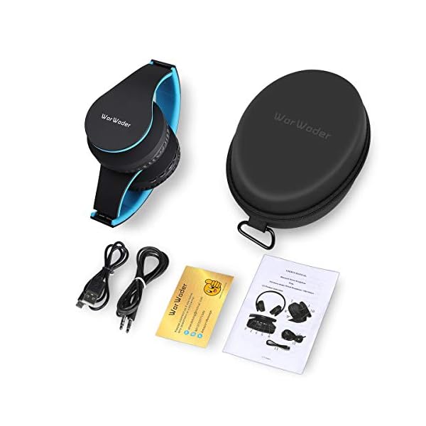 Wireless-Bluetooth-Over-Ear-Stereo-Foldable-Headphones-Wireless-and-Wired-Mode-Headsets-with-Soft-Memory-Protein-Earmuffs-Built-in-Mic-for-Mobile-Phone-TV-PC-Laptop-Black-Blue Wireless Bluetooth Over Ear Stereo Foldable Headphones, Wireless and Wired Mode Headsets with Soft Memory-Protein…