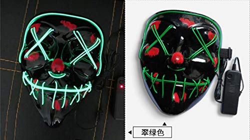 Charlemain LED Maske mit 3 Blitzmodi, Halloween Maske für Erwachsene, Teenager, harmlos, blinkende Maske für Halloween, Karneval, Party, Kostüm Cosplay, Dekoration