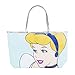 Disney Cinderella Princess Blue Glitter Tote Handbag for Women