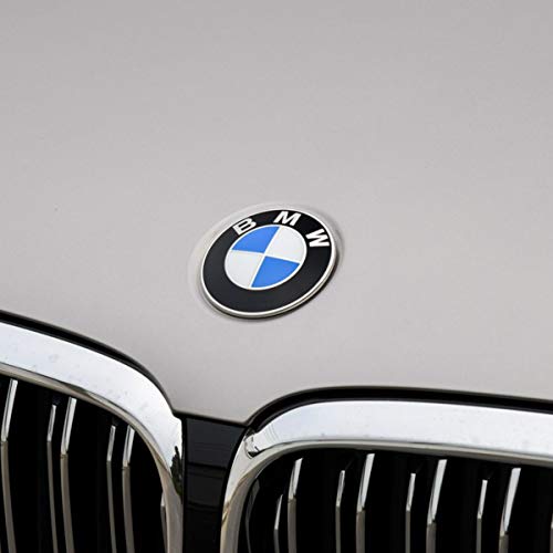 ORFORD Emblem for BMW, Replacement for Front 82mm and Rear 74mm BMW Emblem Badge for BMW 3-Series, 5-Series, 6-Series, 7-Series, X1, X3, X5 Blue & White