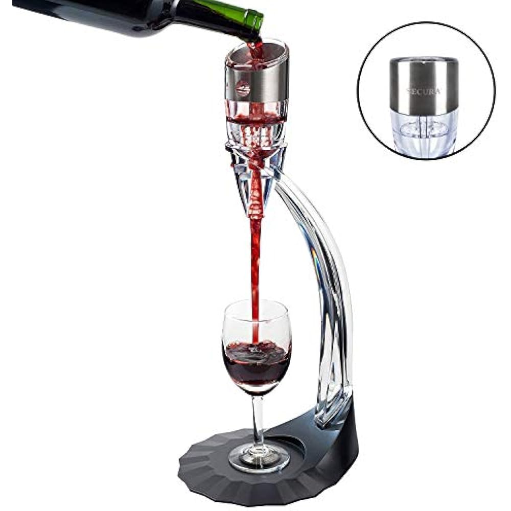 Deluxe Wine Aerator Aerating Pourer Spout And Decanter With 6 Speeds Of