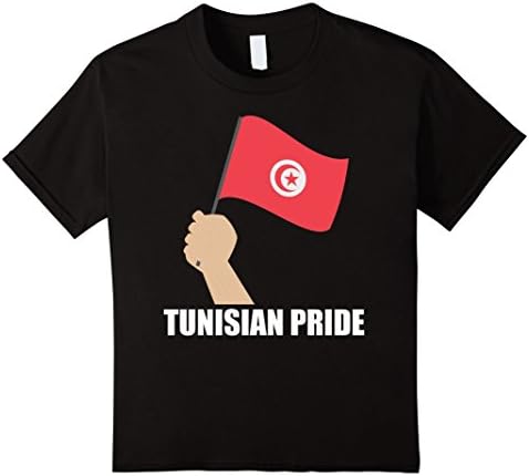 unisex-child Tunisian Pride Tunisia Flag Shirt 8 Black