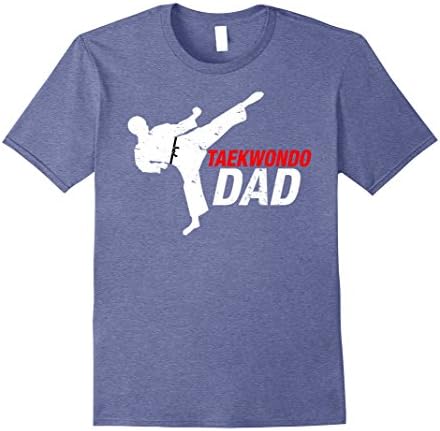 Mens Cool taekwondo dad tshirt 2XL Heather Blue