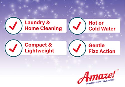 AMAZE! Ultra Concentrated Bleach Tablets for Laundry and Home Cleaning. (32 Count Lavender)