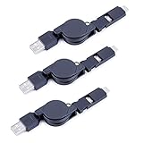 Micro USB Cable, NonoUV Type C to Micro USB Convert Connector 2 IN 1 Retractable Charging Data Sync Cable Cord for Android Smartphones, MacBook 12 inch, Google Chromebook Pixel, Nexus 5X 6P & More
