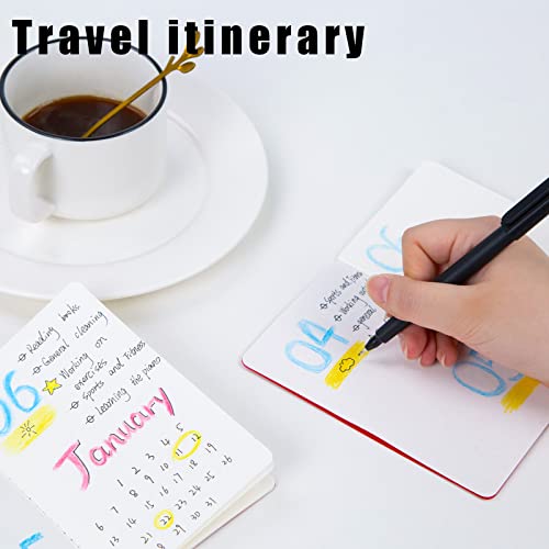 Koogel Small Pocket Notebooks Blank, Mini Notebooks Small Notepads 3.5 x 5.5 Inch Journals for Kids 12 Colors for Students Traveler School Supplies 48 Pages/24 Sheets