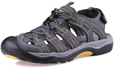 Mens Closed Toe Sandals Outdoor Hiking Sport Water Shoes Waterproof Athletic Comfortable Beach Walking Sandal Fisherman Summer