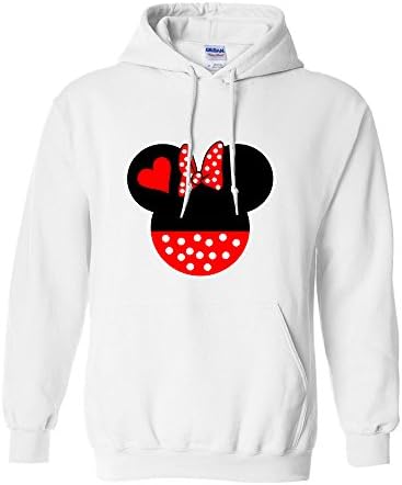 Natural Apparel Hoodies For Women Minnie Mouse Head Disney Most Popular Shirts (White,X-Large)