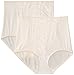 Bali womens Double Support Coordinate Light Control With Lace Tummy Dfx372 2-pack shapewear briefs, Porcelain/Porcelain, X-Large US
