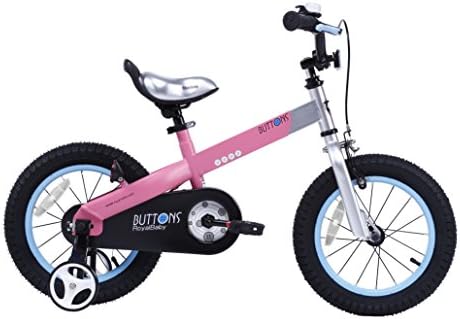 RoyalBaby Buttons Kid's Bike, Boy's Bikes and Girl's Bikes with training wheels, Gifts for children, 12-14-16 inch wheels, in 6 colors