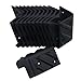 Yibuy 48x48x80mm Black Plastic Right Angle Corner for Cabinet Guitar Amplifier Stage Speaker Pack of 12
