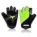 Trideer Padded Weight Lifting Gloves, Gym Gloves, Workout Gloves, Rowing Gloves, Exercise Gloves for Powerlifting, Fitness, Cross Training for Men & Women (Grey&Black, L)