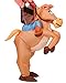 SEASONBLOW Inflatable Horse Costume Cowboy Cowgirl Costumes Adult Fancy Halloween Party Birthday Cosplay Fancy Dress up Suit (brown)