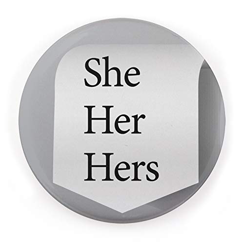 Buttonsmith Pronoun Set 1.25" Button - Pack of 12 - Union Printed and Union Made - Made in the USA