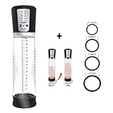 Electric Penis Pump Enlargement Vacuum Pump with 4 Extra Penis Rings Rechargeable Male Enhancement to Increase Size and Strength