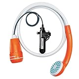 LUOOV Portable Camping Shower, Shower Pump with Detachable USB Rechargeable Battery, Handheld Outdoor Shower Head for Camping,Hiking,Traveling Use Portable Shower