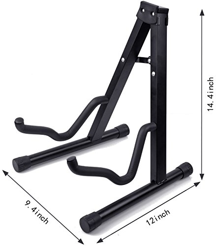GPCT Universal Foldable Guitar Stand. Ready-To-Use Position, Adjustable Portable Light Weight Guitar Holder. For Electric Box/Classical/Folk/Flamenco/Hawaiian/Bass/Violin/Ukulele/Banjo/Mandolin