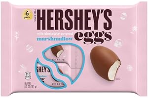 TABOOM HERSHEY'SMilk Chocolate Covered Marshmallow Eggs, Easter Candy (Pack Of 6-0.95 oz Eggs)