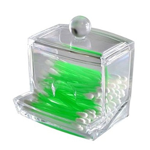Hosaire Cotton Swab Holder Transparent Small Q-tips Toothpicks Storage Organizer Home & Kitchen, Bath, Bathroom Accessories, Holders & Dispensers, Canisters