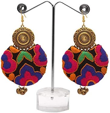 IZDA Multicolored lightweight eye catching earrings perfect for ethnic and fusion wear