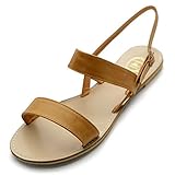 Ollio Womens Shoe Flat Comfortable Slingback Sandal