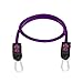 Bodylastics Stackable Resistance Band with Patented Snap Reduction Tech - Single Purple Exercise Band, Heavy Duty Malaysian Latex, Iron Clips, 23lb to 90lb (Max)