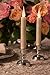 Enchanted Spaces Set of 10 Flameless Ivory Window Candles with Removable Silver Candle Holders, 20 AA Batteries, Window Suction Cups, Remote Control with Daily Timer