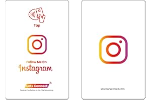 Instagram Business Card (Simple) NFC Enabled | Just Tap | Smart Networking Card with Advanced NFC Technology