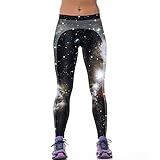 Ladyker Women's Stretchy Activewear Workout Running Pants Printed Tights Slim Yoga Leggings 11