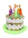 elope Rainbow Birthday Cake Plush Hat for Teens and Adults
