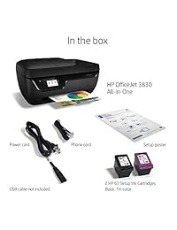 HP OfficeJet 3830   Impresora inalámbrica todo en uno con impresión móvil, HP Instant Ink y  Dash Replenishment Ready (K7V40A) (reacondicionado certificado)