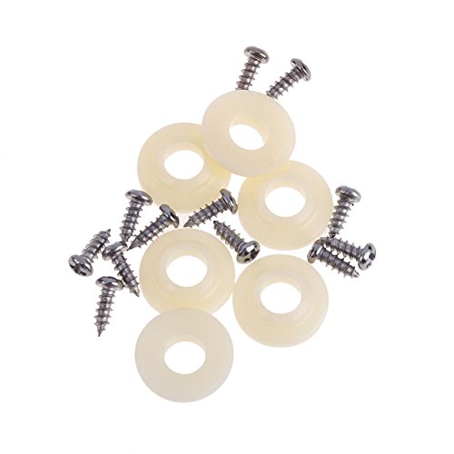 Domybest Guitar Tuning Professional 6pc Open-Gear Guitar Tuners Heads 3-Left 3-Right Alignment Set Machine for Open-Gear Guitar