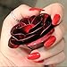 Personalized Gift Hand-Forged Wrought Iron Red Metal Rose - Valentine's Day Gift