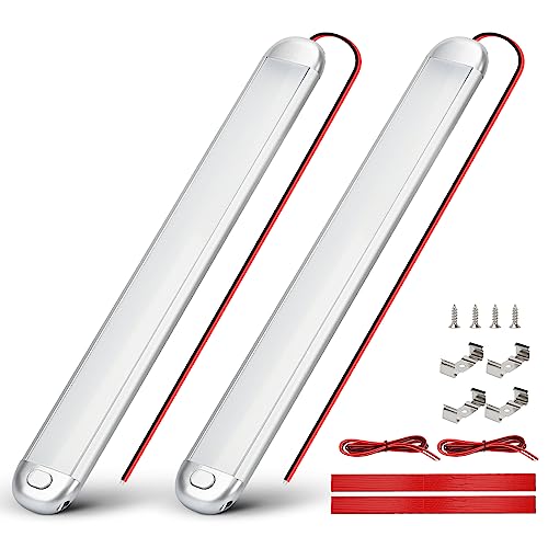 SUPAREE 室内灯 led 車 LEDルームランプ増設 荷室 ルームライト 車 車内照明 6000K ホワイト 120連LEDチップ搭載 DC12V-85V 小型車 キャンピングカー 軽キャンパー トラック 作業車用 LEDライト 2本入り