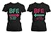 Funny Best Friend Shirts - Crazy BFF Matching Black Cotton T-Shirts