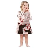 Digood Toddler Newborn Baby Girl Kids Striped Christmas Deer Dress Outfits Clothes