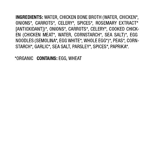 PACIFIC FOODS ORGANIC BONE BROTH CHICKEN NOODLE SOUP, 17 OUNCE