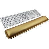 Wrist Rests,Keyboard Wrist Rest Pad,Gold PU Leather Palm Support Wrist Pad Wrist Cushion for Laptops/ Notebooks/ MacBooks//PC/Computer
